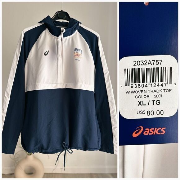 Denver Colfax Marathon Women’s Track Top ASICS NWT XL - Picture 1 of 5
